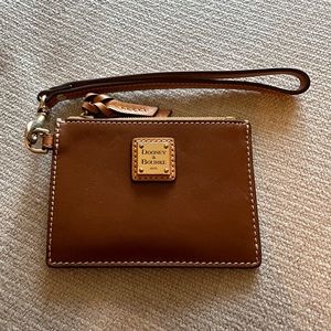 Dooney and Bourke Top Zip Card Case Wristlet Key Pouch ID Case